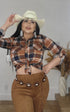 Yaritza PLUS SIZE BROWN PLAID