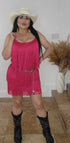 Cowgirl fringe dress HOT PINK