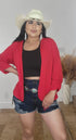 Red Plus size Blazer