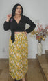 808 One size floral skirt MUSTARD