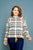 Plus size plaid mock neck sweater