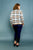 Plus size plaid mock neck sweater