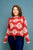 Red Plus size aztec sweater