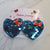 HEART HAIR CLIPS BLUE