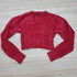 Burgundy crop sweater