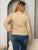 Plus size long sleeve knit sweater