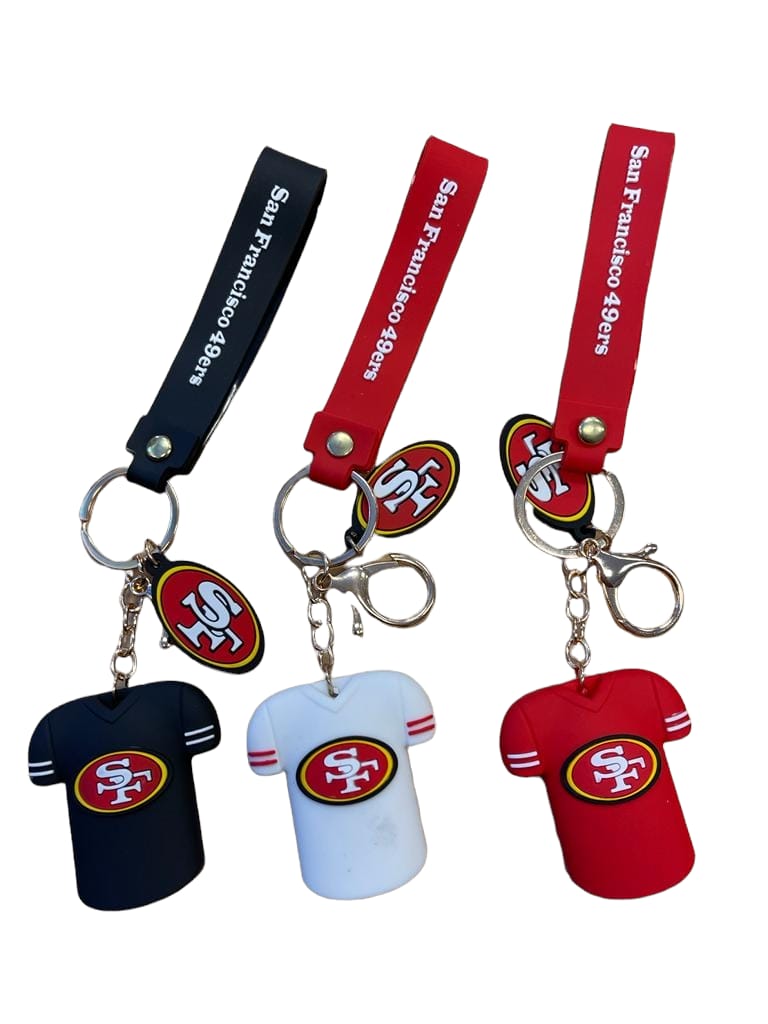 San Francisco 49ers Chrome Logo Cut Keychain - Sports Fan Shop