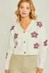 Daisy cropped sweater ivory