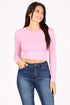 longe sleeve crop LAVENDER