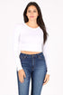 longe sleeve crop WHITE