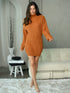 TURTLE NECK SWEATER MINI DRESS