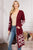 Crystal burgundy cardigan