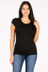 U Shaped t shirt BLACK