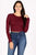 longe sleeve crop BURGUNDY