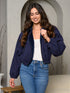 Navy Liz fleece zip up jacket