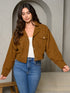 Flirty BROWN denim jacket