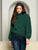 Green LONG SLEEVE TURTLE NECK PULL OVER SWEATER