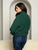 Green LONG SLEEVE TURTLE NECK PULL OVER SWEATER