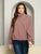 Mauve LONG SLEEVE TURTLE NECK PULL OVER SWEATER