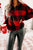 Red Plaid sherpa pollover