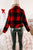 Red Plaid sherpa pollover