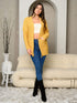 Mustard Briana LONG SLEEVE OPEN FRONT KNIT CARDIGAN