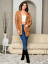 Tan Briana LONG SLEEVE OPEN FRONT KNIT CARDIGAN