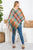 PLAID FRINGE PONCHO-GREEN