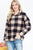 PLAID NECK ZIPPER LONG SLEEVE