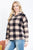 PLAID NECK ZIPPER LONG SLEEVE