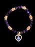 Bracelet heart eye purple