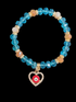 Bracelet heart eye blue