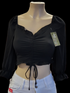 Solid crop top BLACK