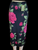 4086 Longe skirt BLACK PINK ROSES