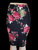 1137 skirt BLACK RED ROSES