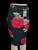 Isela skirt black red roses