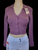 Button down cropped top LAVENDER