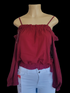 Off shoulder solid BURGUNDY