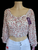 Print crop top WHITE