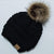 black Cc Beanie pompom