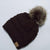 Dark Brown Beanie pompom fur