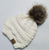 White Beanie pompom fur