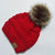 Red Beanie pompom fur