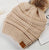 Beige Beanie pompom fur