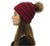 Cc beanie back design pompom removable