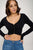 Longe sleeve crop BLACK