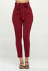 Highwaist tie front pants brick