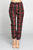 Plaid ponte cargo pants