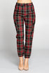 Plaid ponte cargo pants