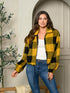 PLAID PRINT HALF ZIP UP Jacket